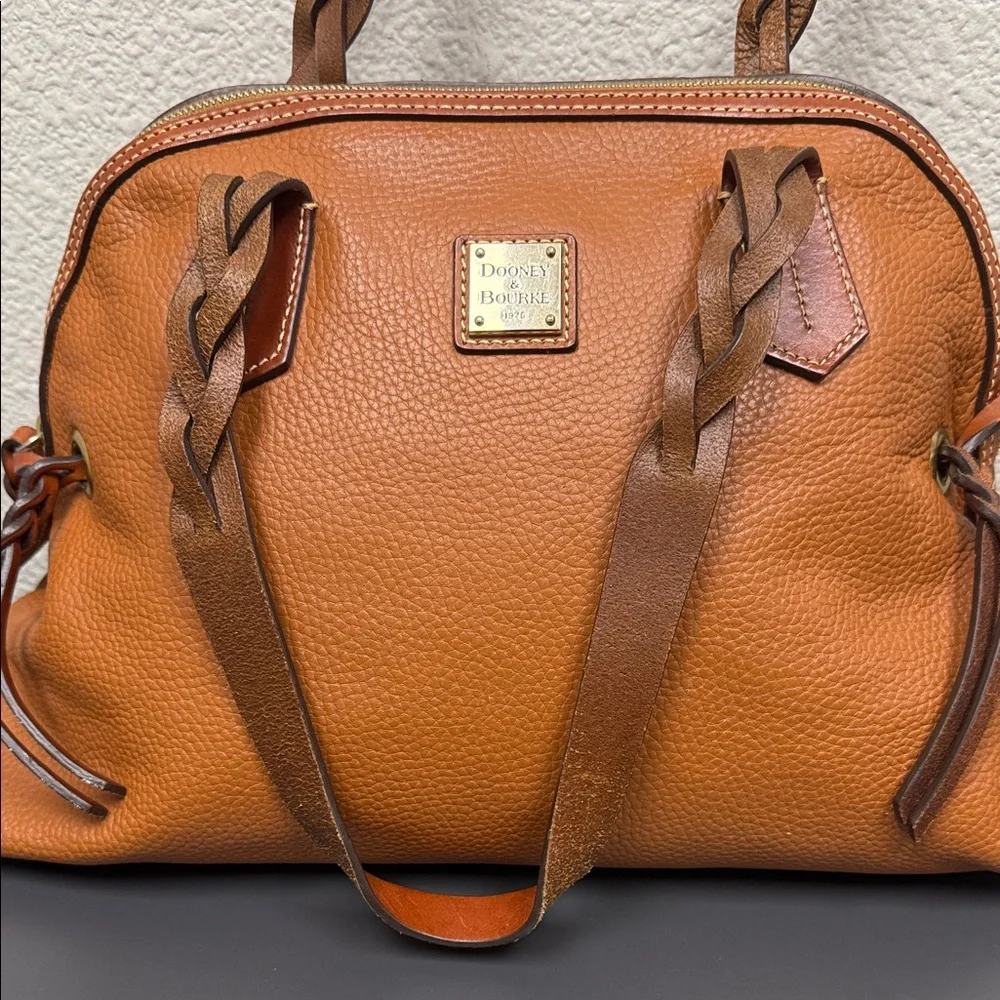 Dooney & Bourke Large Brown Leather Satchel